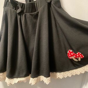 Selling black shirt with mushroom design and line!